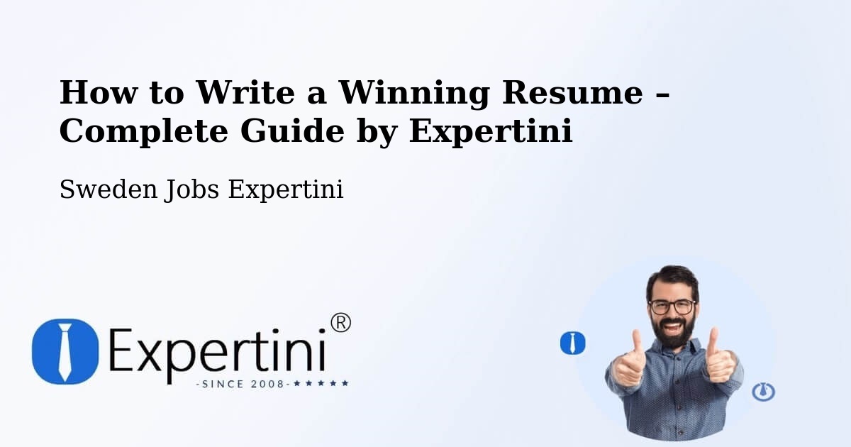 Resume Writing Guide for Job Seekers – Sandared - Sandared, Sweden Jobs Expertini